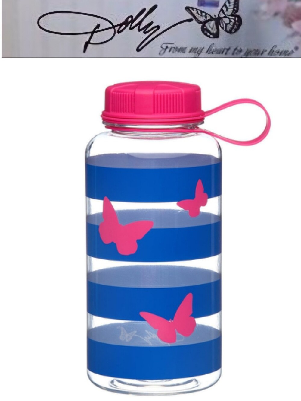 Dolly Parton 33oz Stripe Butterfly Water Bottle